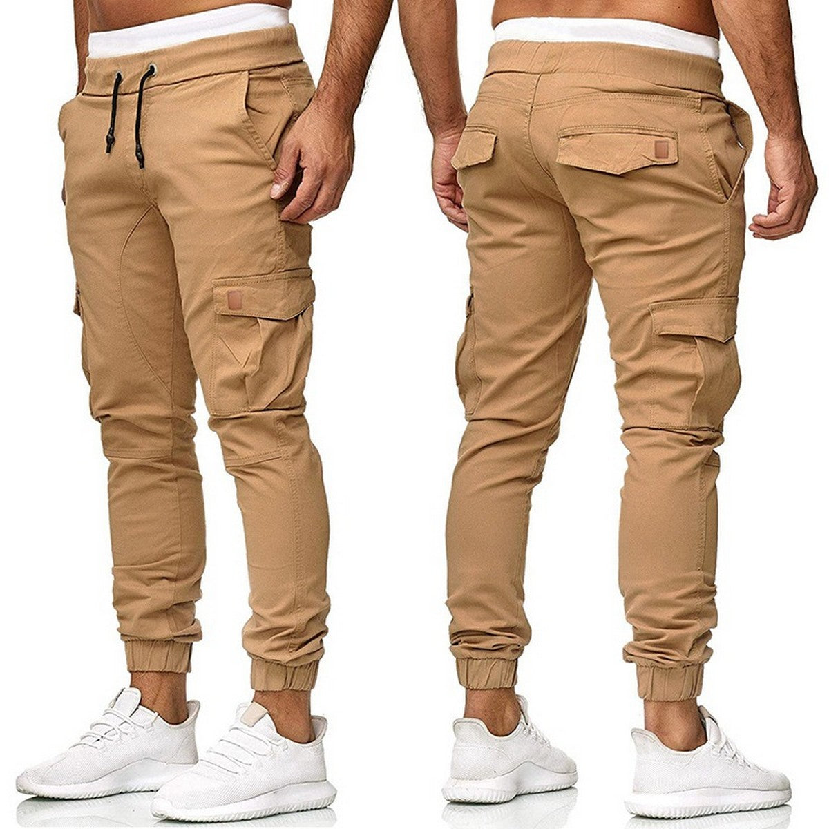 BEIGE COTTON  6 pocket trousers