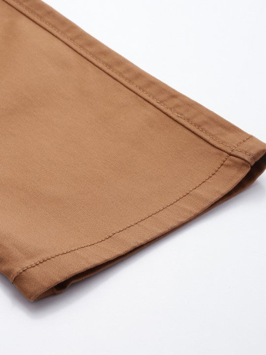 Dark camel 6 pocket cargo trousers